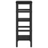 vidaXL Knjižna polica Črna Orehovina 40 x 29,5 x 81 cm Konstruiran les
