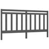 vidaXL Posteljno vzglavje sivo 186x4x100 cm trdna borovina