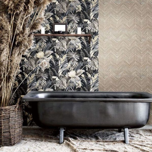 Noordwand tapeta Topchic Herringbone rjava