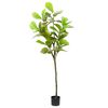vidaXL Umetno drevo fikus 48 listov 165 cm zelena
