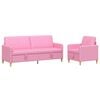 vidaXL Sofa set z shrambo 2 kos Roza Poliester
