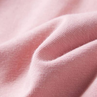 Otroška majica z dolgimi rokavi svetlo roza 92