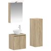 vidaXL Komplet pohi&scaron;tva za kopalnico 4 pcs Sonoma hrast