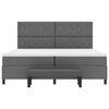 vidaXL Postelja z vzmetnico z vzmetnico Temno siva 200 x 200 cm blago