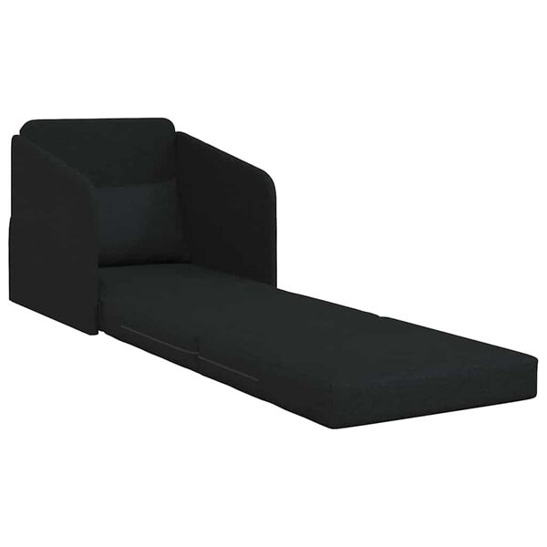vidaXL Sofa postelja Črna 65 x 80 x 83 cm Žamet