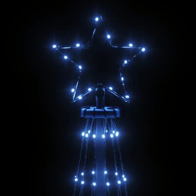 vidaXL Božično drevo s konico 732 modrih LED lučk 500 cm