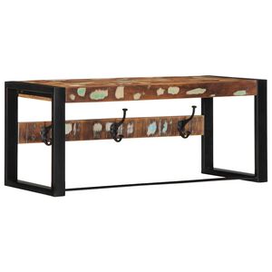 vidaXL Plaščni obešalnik Multicolor 80x35x35 cm masivni les obnovljen