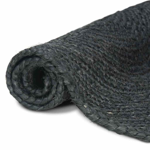 vidaXL Preproge za povr&scaron;ine Kvadrat Temno siva 120 x 120 cm Juta