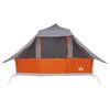 vidaXL Tipi šotor s streho Siva in oranžna 364 x 281 x 257 cm tafeta