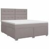 vidaXL Postelja boxspring z vzmetnico Taupe 140 x 200 cm Blago