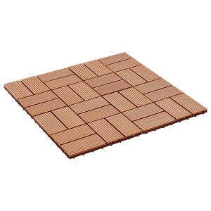 vidaXL Tla za teraso 22 kos Tikovina 30 x 30 cm WPC