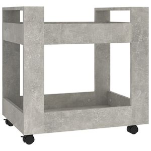 vidaXL Voziček za pisalno mizo betonsko siv 60x45x60 cm inženirski les