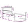 vidaXL Posteljni okvir z vzglavjem 100x200 cm trdna borovina