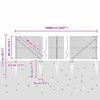 vidaXL Ogrodje s stebri Siva 0.6 x 100 m Jeklo