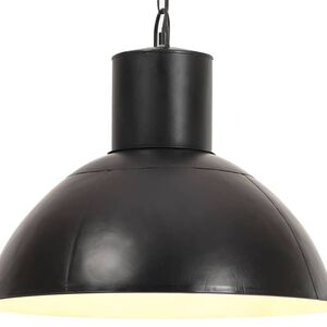 vidaXL Viseča svetilka 25 W črna okrogla 48 cm E27