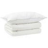 vidaXL Set odeje in blazine 2 kos 140x200 cm Zima 450 GSM Volna Bela