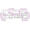 vidaXL Zunanja garnitura za sedenje z blazino 4 pcs Naravna in smetana