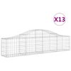 vidaXL Obokane gabion ko&scaron;are 13 kosov 200x30x40/60 cm pocinkano železo