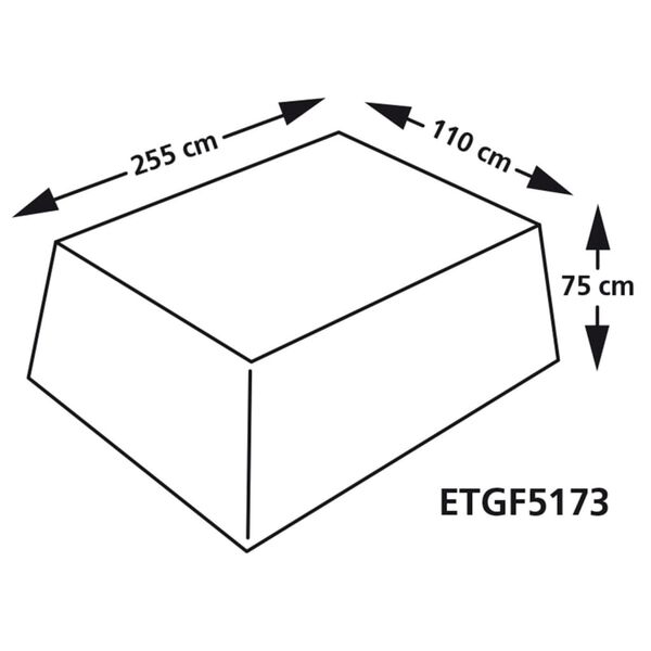 Eurotrail Za&scaron;čitno pokrivalo za vrtno mizo 255x110x75 cm sivo