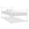 vidaXL Posteljni okvir bel kovinski 90x200 cm