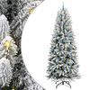 vidaXL Umestno božično drevo Bela 240 cm PVC, plastika, jeklo in PE