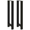 vidaXL Noge za barsko mizo črne 2 kosa 50 x (110-111) cm jeklo