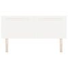 vidaXL LED glava postelje Bela 160 cm Umjetno usnje