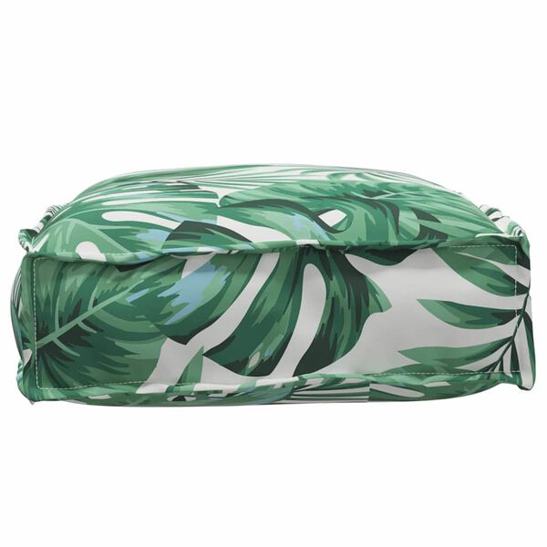 vidaXL Blazina za sedež palete Cvetlični Vzorec listov 60 x 40 x 8 cm