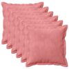 vidaXL Prevleka za blazino 6 pcs HOUTEN Roza 40 x 40 cm Žamet