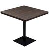 vidaXL Bistro miza iz mediapana in jekla 80x80x75 cm temna jesenovina