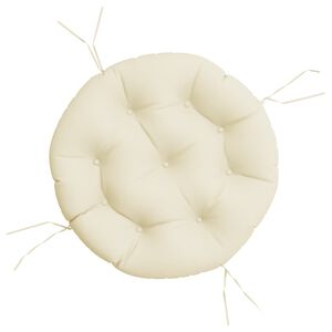 vidaXL Okrogla blazina krem &Oslash; 60 x 11 cm oxford tkanina