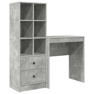 vidaXL Miza Betonsko siva 115,5 x 40 x 127 cm 2 kos
