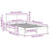 vidaXL Konstrukcija postelje z vzglavjem Voskast rjav 120 x 190 cm