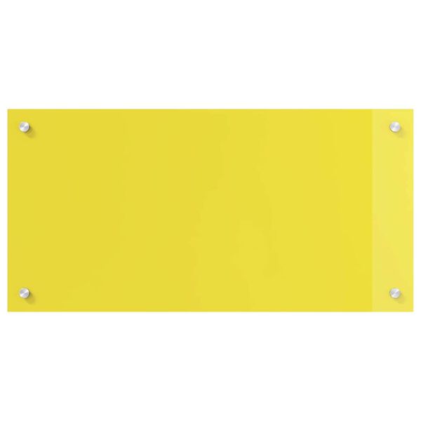 vidaXL Zaščita za kuhinjo 2 pcs Rumena 80 x 40 cm kaljeno steklo