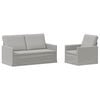 vidaXL Kavčna garnitura 2 pcs Oblačno siva Blago