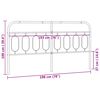 vidaXL Kovinsko nadomestno vzglavje črno 193 cm