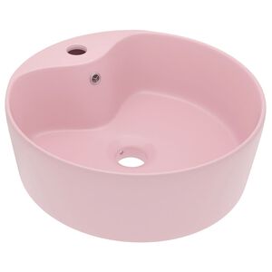 vidaXL Razko&scaron;en umivalnik mat roza 36x13 cm keramičen