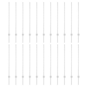 vidaXL Steber ograje. 22 pcs srebrna 160 cm Jeklo