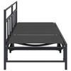 vidaXL Ležalnik Črna 200 x 62 x 59,5 cm Tekstil