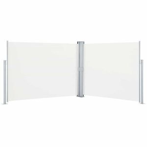 vidaXL Zložljiva stranska tenda krem 140x1000 cm