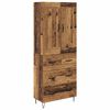 vidaXL Visok predalnik Star les 69,5 x 34 x 180 cm Konstruiran les