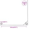 vidaXL Ponjava antracit 1x2,5 m 650 g/m²