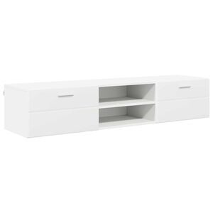 vidaXL Lesena omara s predalom Bela 150 x 39 x 30 cm Konstruiran les
