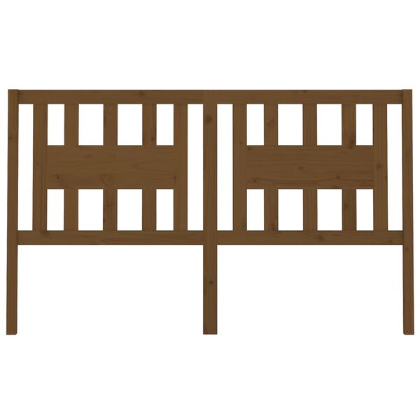 vidaXL Vzglavna medeno rjavo 206x4x100 cm trdna borovina