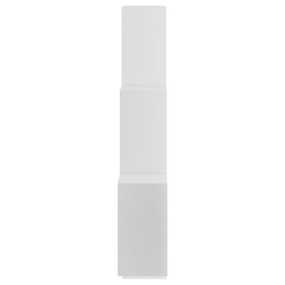 vidaXL Stenska polica kockasta bela 78x15x93 cm iverna plošča