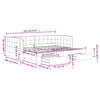 vidaXL Izvlečna dnevna postelja s predali roza 90x200 cm žamet