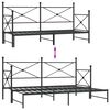vidaXL Postelja z leži&scaron;čem brez vzmetnice črna 90x200 cm jeklo