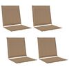 vidaXL Blazine za sedež in hrbet 4 pcs Taupe 47 x 45 x 2 cm Poliester