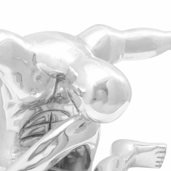 vidaXL Skulptura srebrna 91,5 x 32 x 33 cm Aluminij