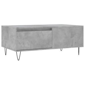 vidaXL Klubska mizica betonsko siva 90x50x36,5 cm inženirski les